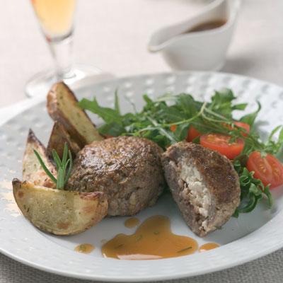 Lammfärsbiffar med rosmarinsås