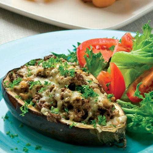 Färsfylld aubergine