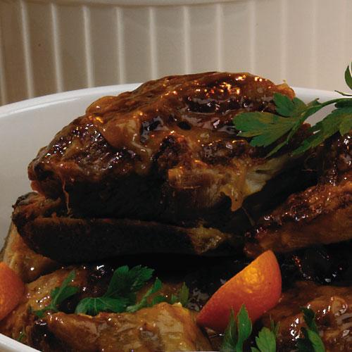 Mangochutneyglaserade revben