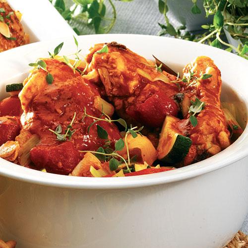 Färgglad kycklinggryta