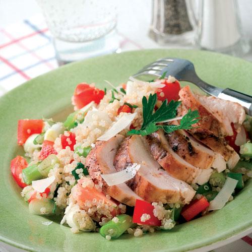 Quinoapilaff med stekt kycklingfilé