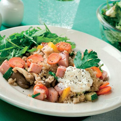 Korngrynspytt med kassler