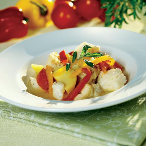 Torskgryta med paprika