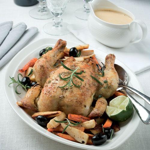 Majskyckling med lime och rosmarin