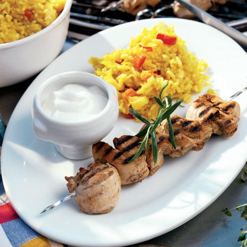 Lime- och honungsmarinerat kycklingspett