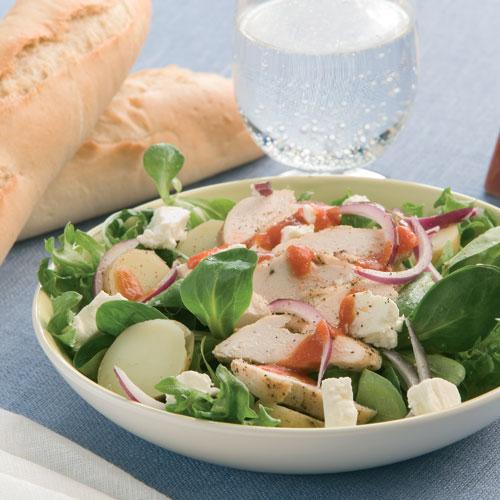 Kycklingsallad med tomatdressing