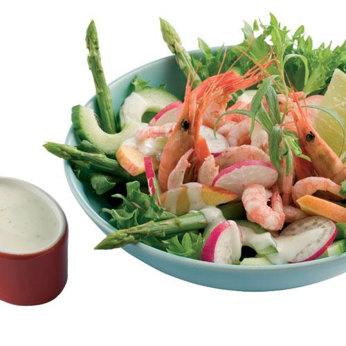 Räksallad med limedressing