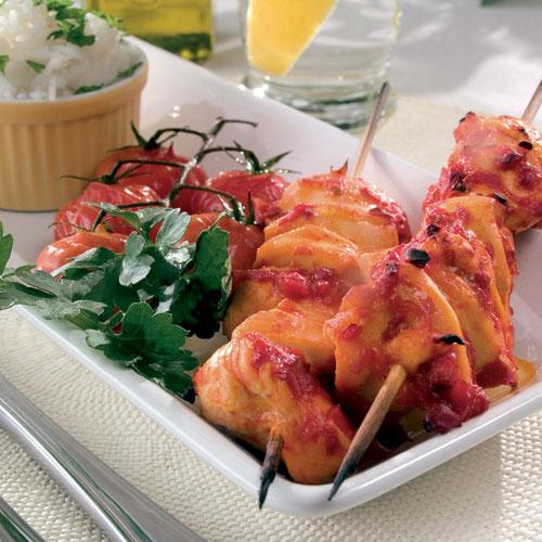 Marinerade kycklingspett