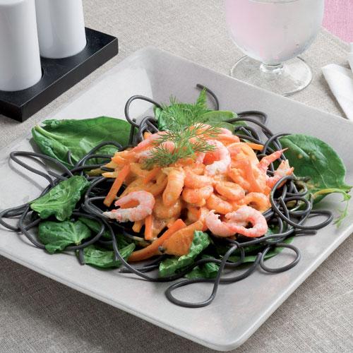 Pastasås med räkor och curry