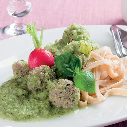 Tagliatelle med frikadeller