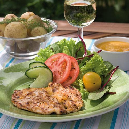 Kycklingschnitzel med mangoglaze