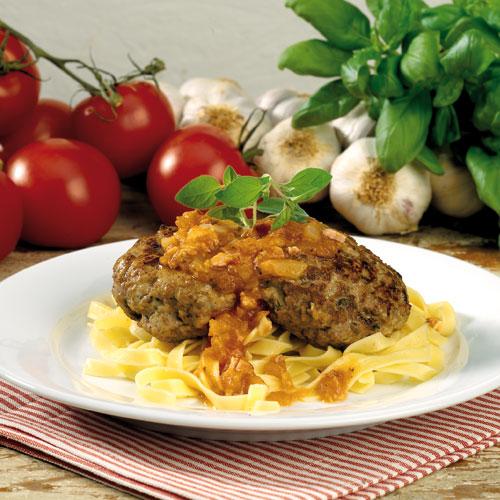 Tomatsås med örtbiffar