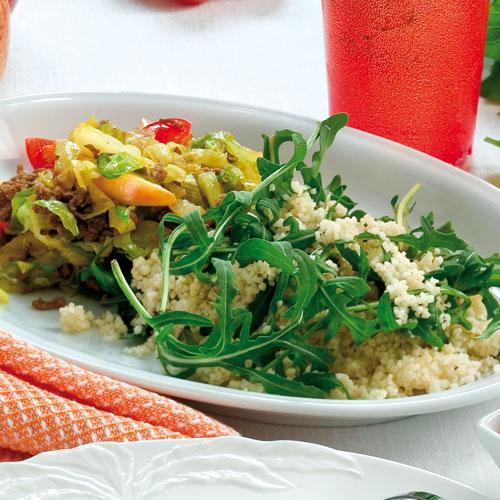 Färswok med couscous och rucola