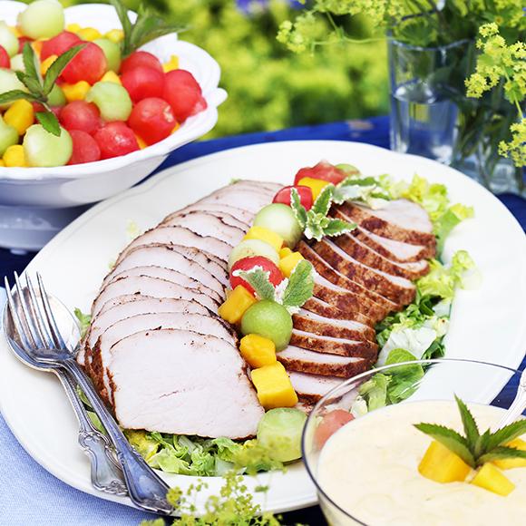 Melon- och mangosallad