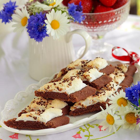 Chokladsnitt med maräng