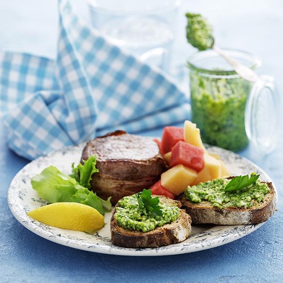 Fläskfilé med citronpesto