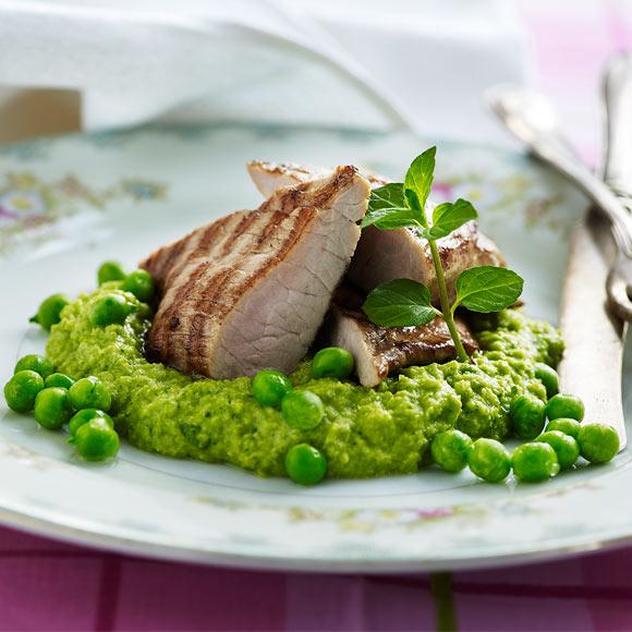 Schnitzel med ärtpesto