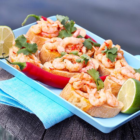 Chilimarinerade räkor