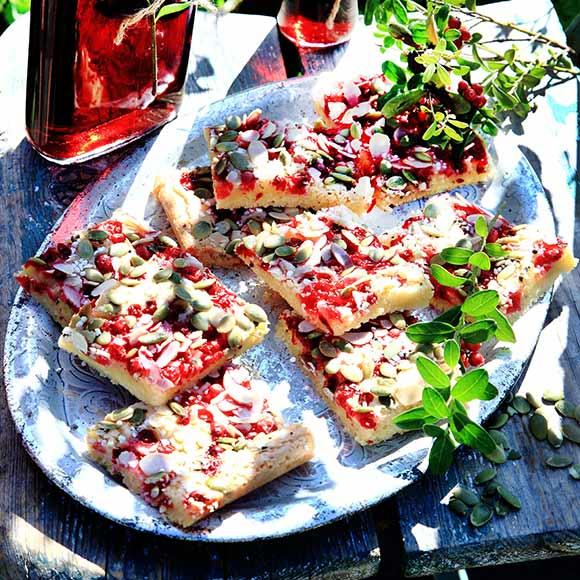 Lingonrutor med kardemumma