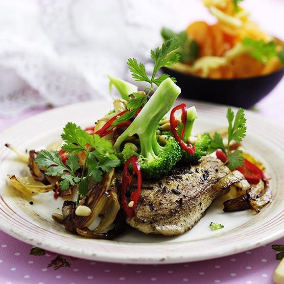 Kyckling med  currygrönsaker