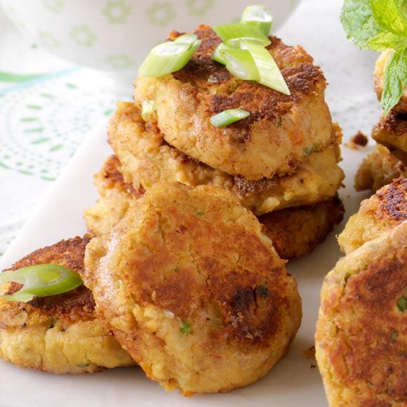 Kikärtsbiffar  med soltorkad  tomat