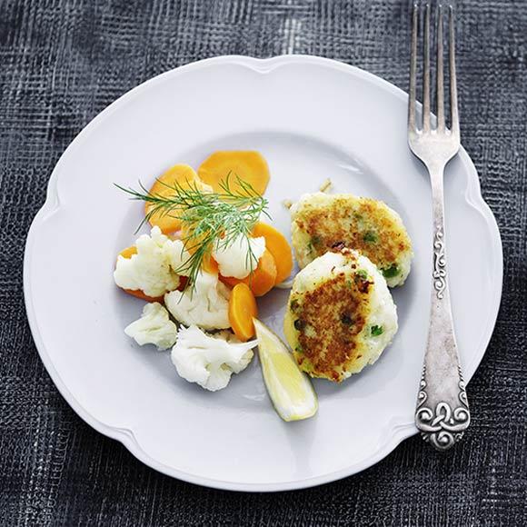 Fiskbiffar med ärter