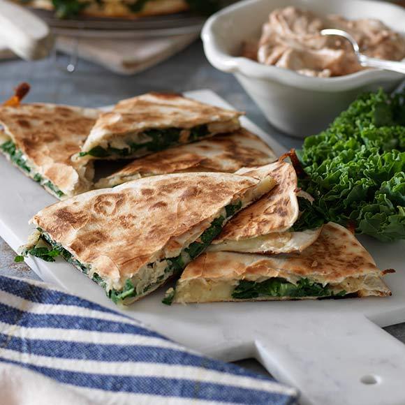 Quesadillas med grönkål