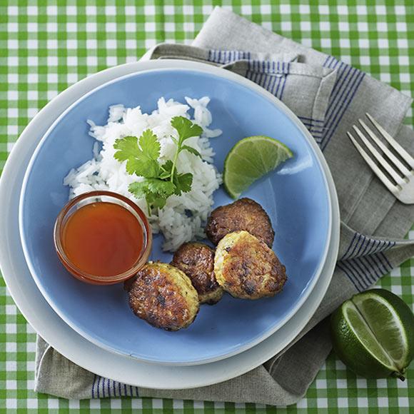 Små thaikryddade köttbullar