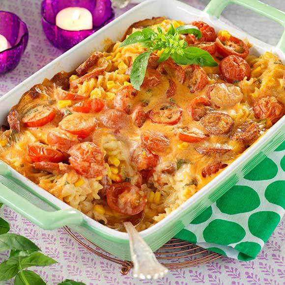 Pastagratäng med korv