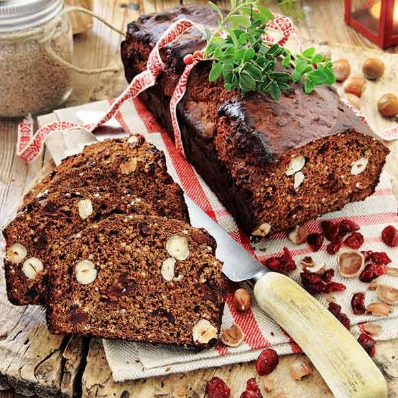 Vörtbröd med tranbär och hasselnötter