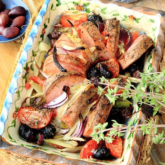 Ugnsstekt falukorv provençale