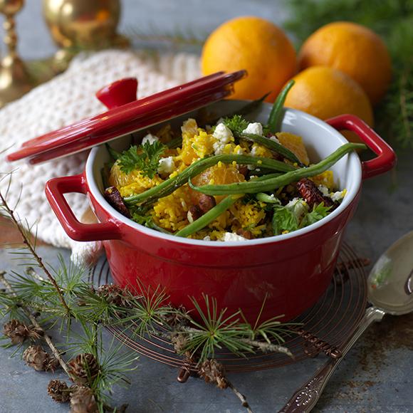 Apelsinris med mandel