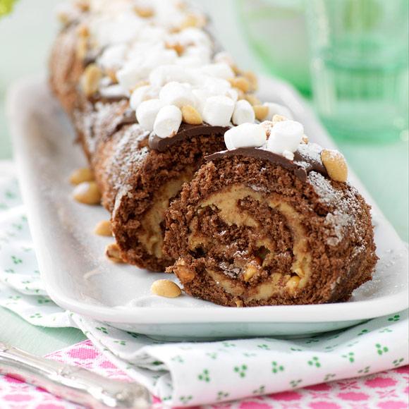 Chokladrulle med marshmallows