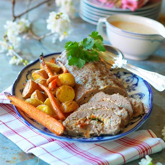 Fylld köttfärslimpa