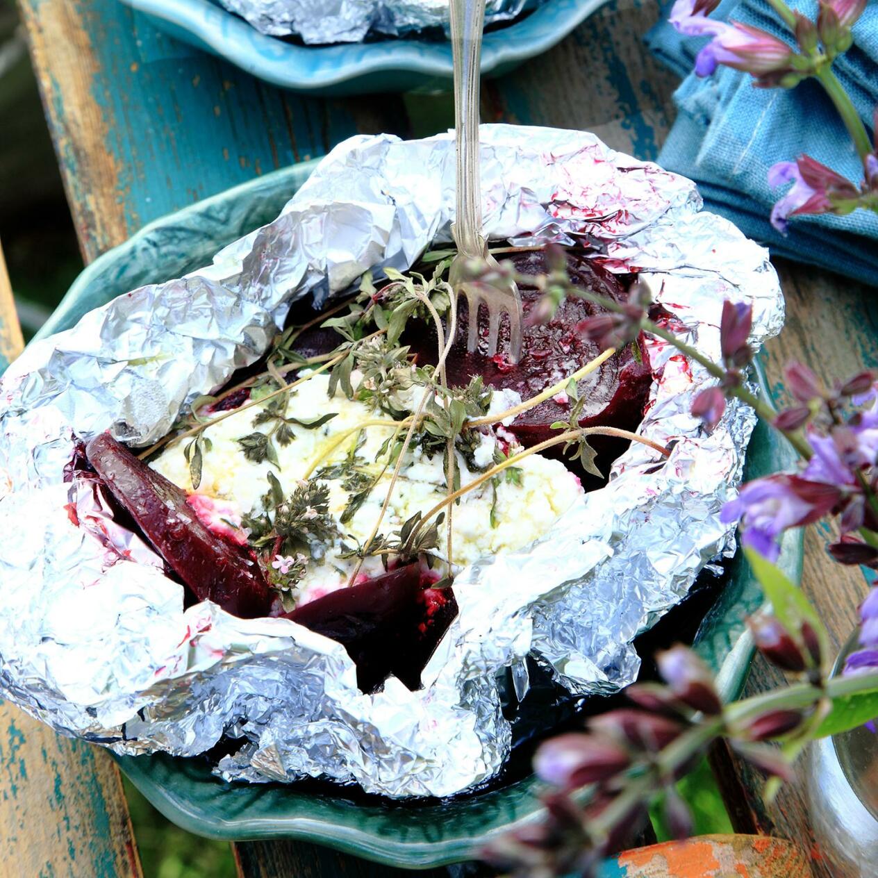 Rödbetspaket med fetaostsmör