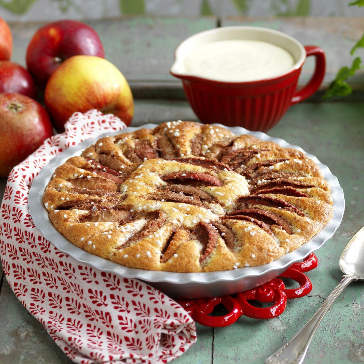 Citronkaka med äpple