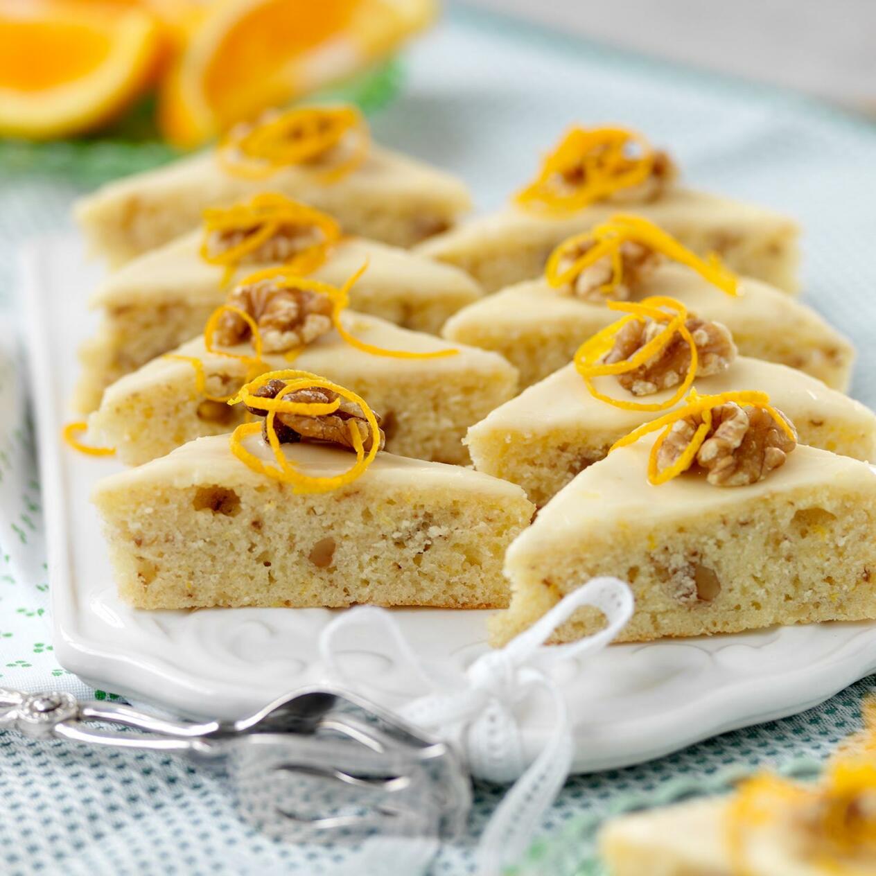 Apelsinkaka med valnötter