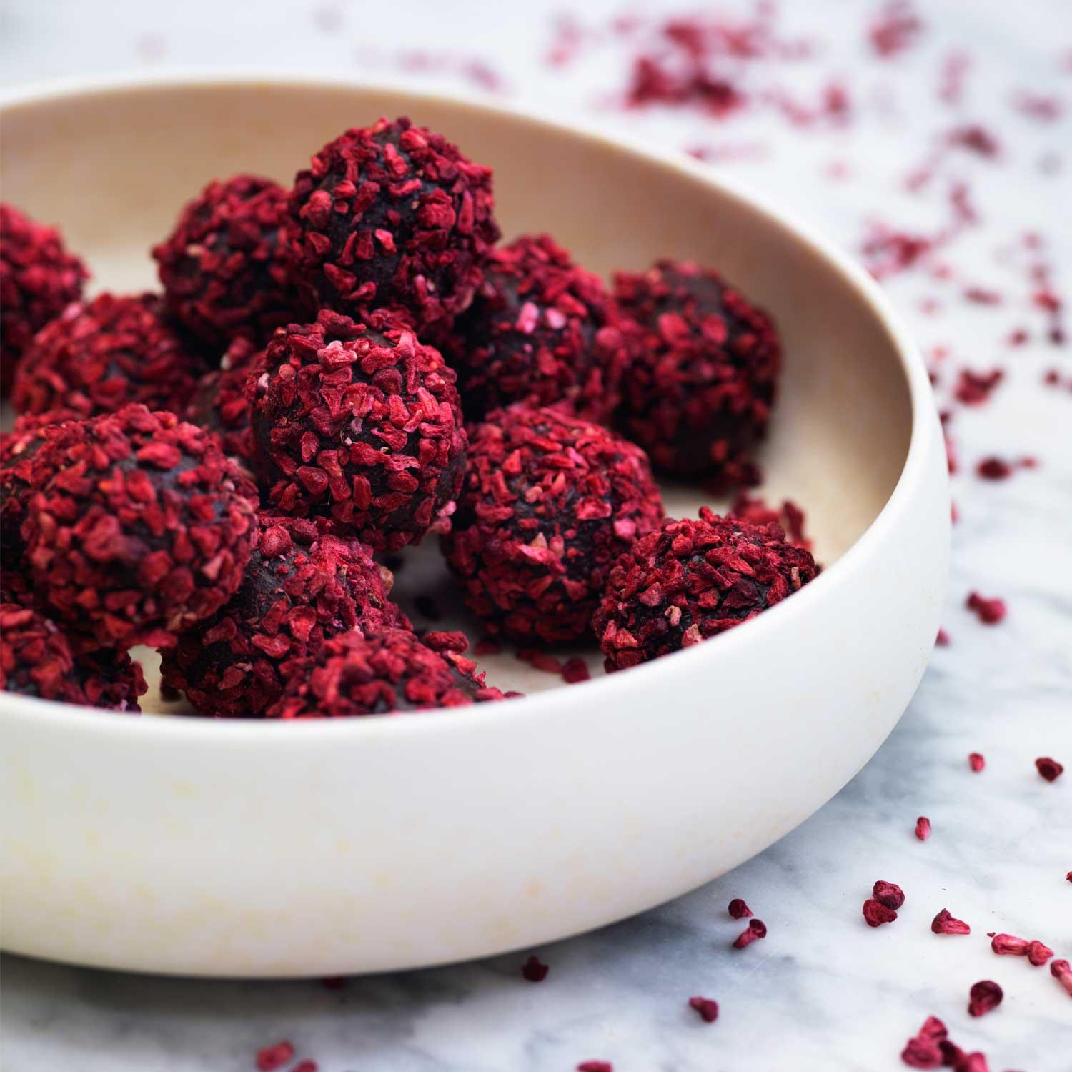 Chokladtryffel med hallon