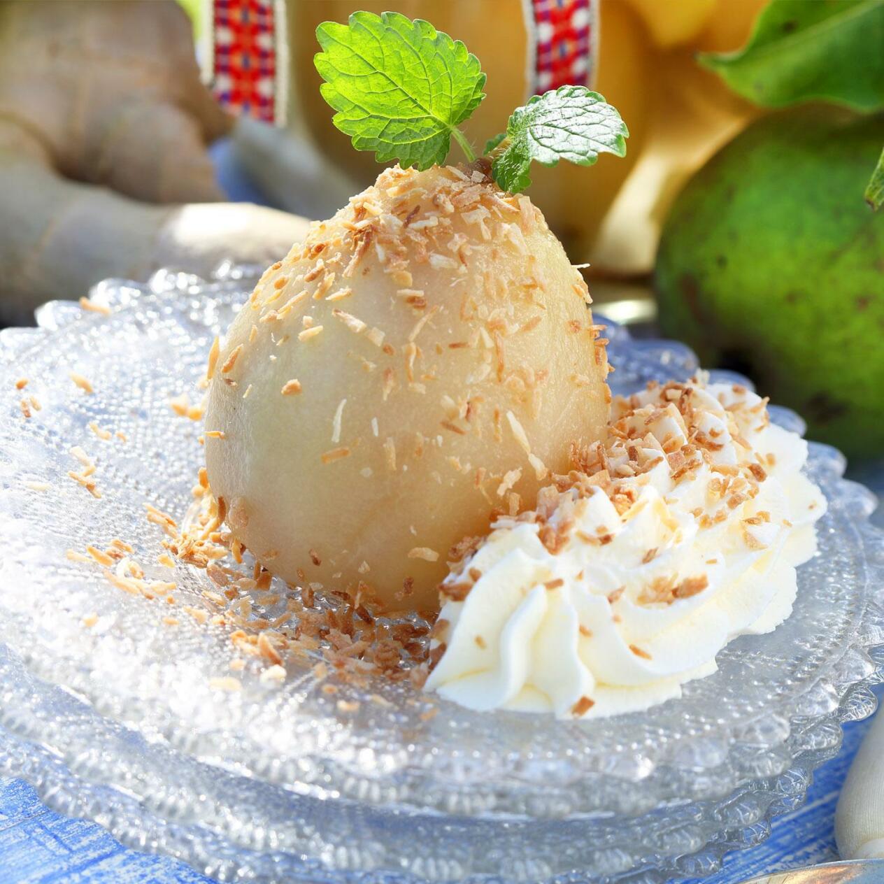 Inlagda päron med ingefära och citrongräs