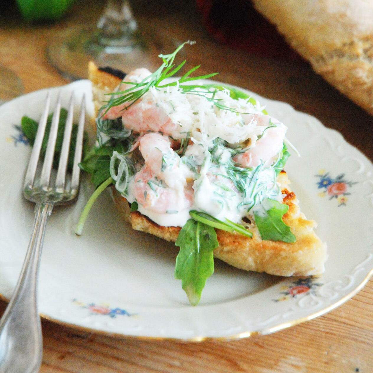 Räktoast med pepparrotssting