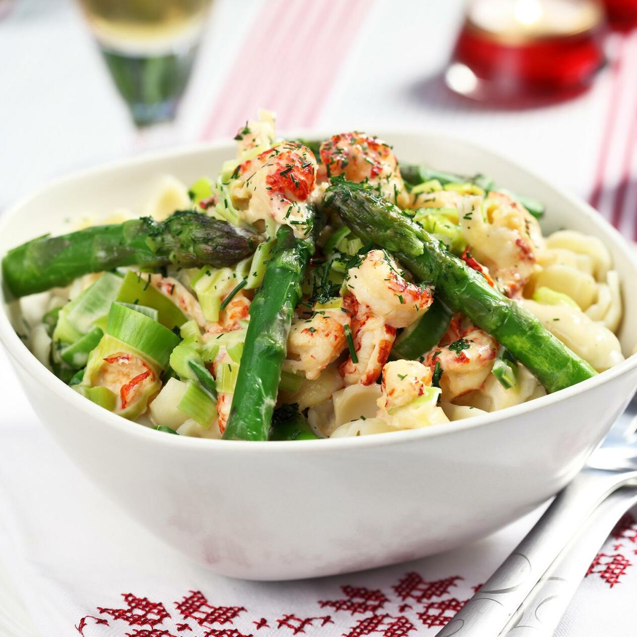 Pasta med kräftsås