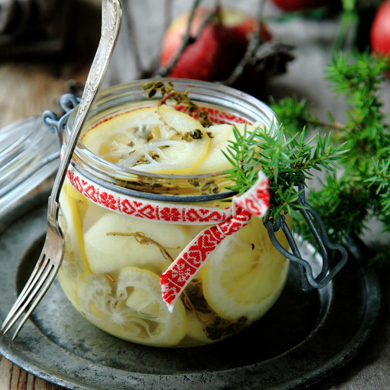 Citronpicklade äpplen