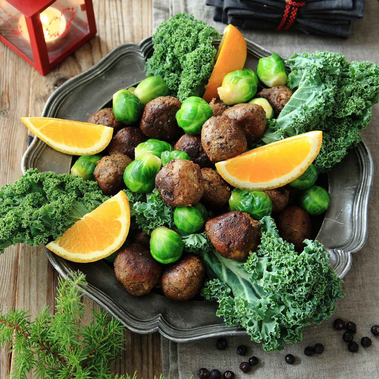 Quornbullar med torkad svamp