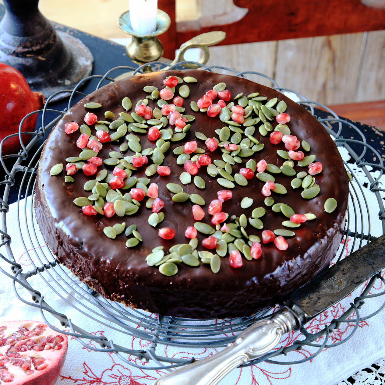 Chokladglöggkaka med russin