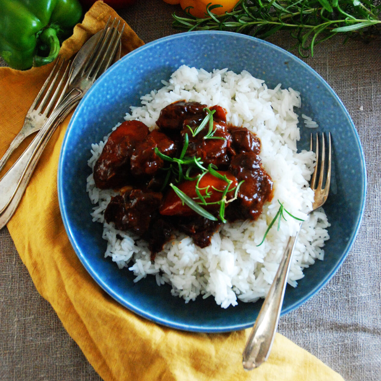Boeuf bourguignon med vitt vin