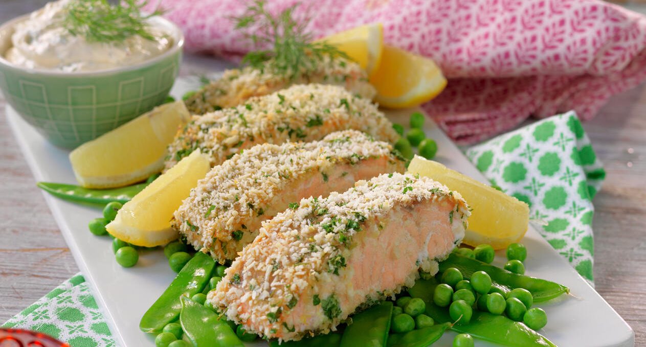 Pankopanerad laxfilé