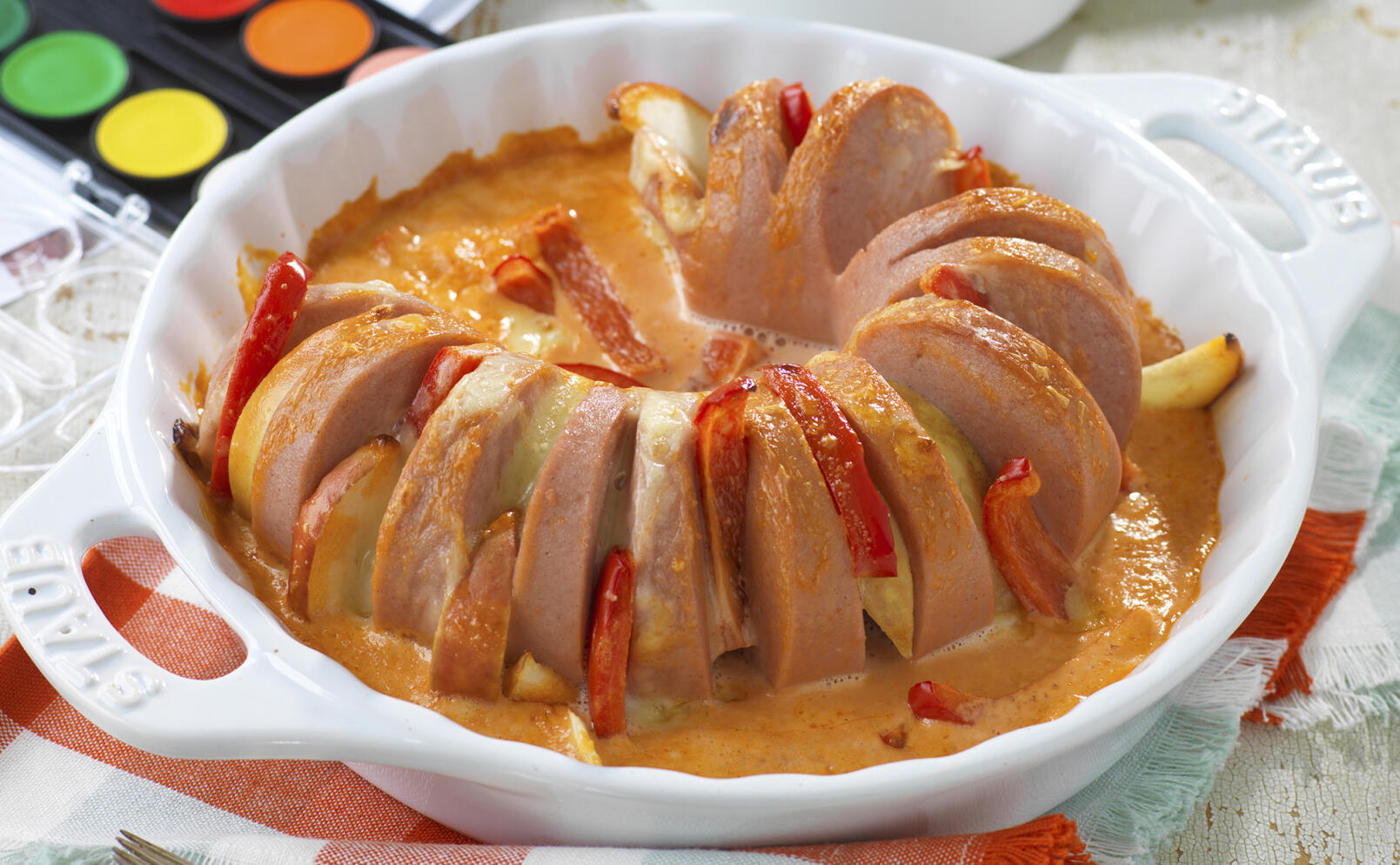 Fylld falukorv med potatismos