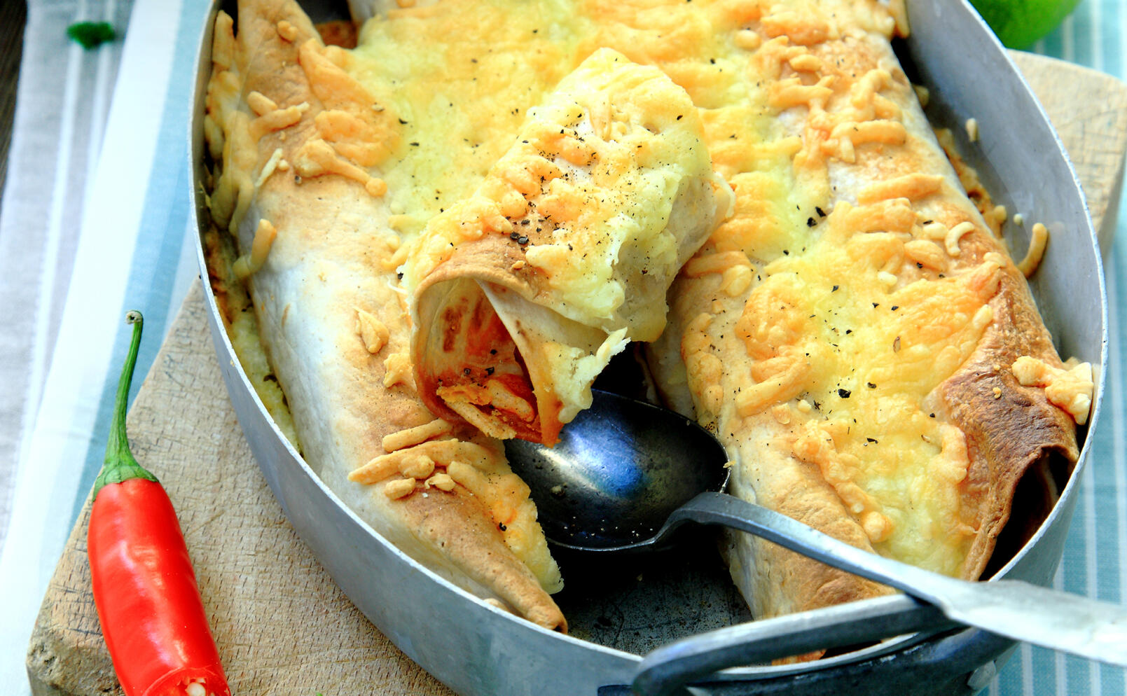 Burritos med  avokadoröra