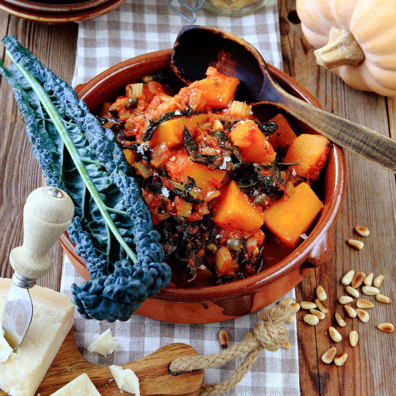 Vintercaponata med pumpa och svartkål