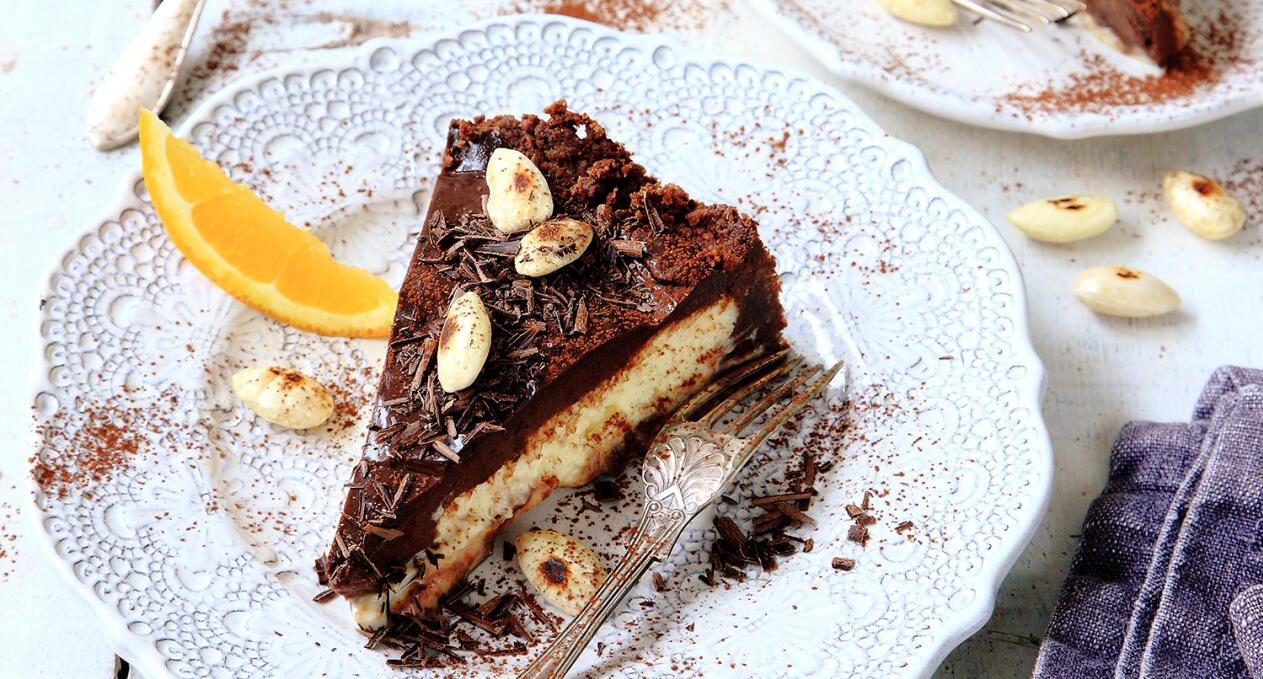 Cheesecake med choklad och apelsin